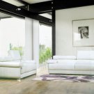 8019A - Modern Bonded Leather Sectional Sofa