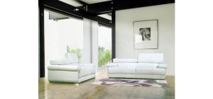 8019A - Modern Bonded Leather Sectional Sofa