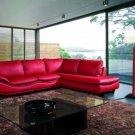 2917 - Modern Bonded Leather Sectional Sofa