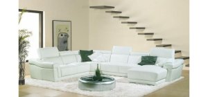8009 - Modern Bonded Leather Sofa Set