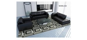 524 - Modern Bonded Leather Sofa Set
