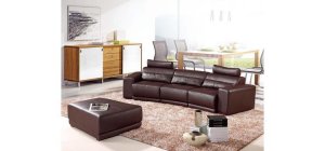6003 - Modern Bonded Leather Sofa