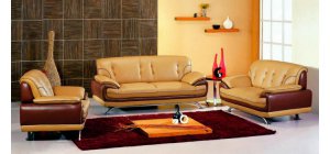 7880 - Modern Bonded Leather Sofa Set