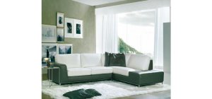 8014 - Modern Bonded Leather Sectional Sofa