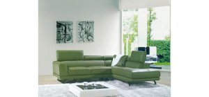 8012 - Modern Bonded Leather Sectional Sofa