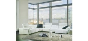 8010B - Modern Bonded Leather Sectional Sofa