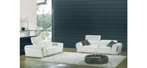 8010 - Modern Bonded Leather Sectional Sofa