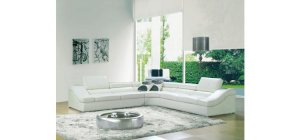 8002 - Modern Bonded Leather Sectional Sofa