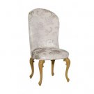 Regency Style Light Grey Fabric Dining Chair