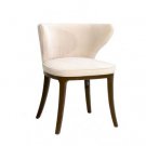 Art Deco Light Cream Fabric Dining Chair