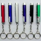 5mW Powerful RED Laser Pen Pointer LED Flashlight Cash-check Lamp 3 in 1 with Keychain
