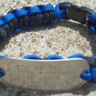 Custom Survival Paracord Bracelet with Custom Dogtag