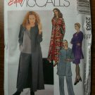McCall's 2363 Women's Unlined Duster or Jacket, Dress in Two Lengths or Top and Pants Size R