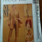 McCall's 2574 Misses' Unlined Jacket, Top, Capri Pants and Side Tie Pants Size C 10-12-14