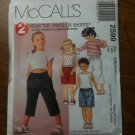 McCall's 2599 Children's Top and Pull-on Pants or Shorts Size CD 2-3-4