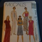 McCall's 2741 Misses'/Miss Petite Shirt, Dress or Top, Wrap Skirt and Pull-on Pants Size C 10-12-14
