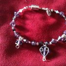 Purple Heart Bracelet Swarovski Crystals