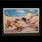 10 Original Fine Art Pet Dog Holiday Greeting Cards / Envelopes Set CHRISTMAS Winter Snow Scene