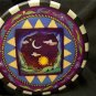 Handpainted by Artist Wood Accent Table WILD! Whimsical! Folk Art
