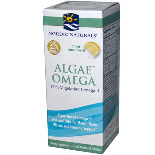 Algae Omega 100 Vegetarian Omega3 Liquid 2oz Lemon LOWEST PRICE