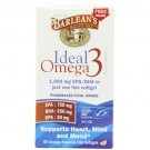 Barlean's Organic Oils Ideal Omega-3 1000mg EPA/DHA, Orange Flavor, 60 Count