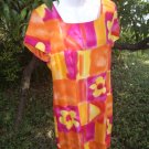 Vintage Floral Dress with Padded Sleeves 80s