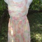 Pastel Pink Chiffon Dress with Cummerbund(Posies)