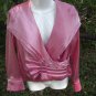 Retro Coral Pink Blouse with Layerd/RuffledLapel(Jessica Howard)