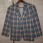 Boy's Plaid Sports Jacket Turquroise