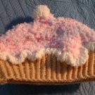 Knit Vanilla Cupcake hat