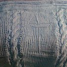 Baby Blue Knit nautical afghan throw blanket