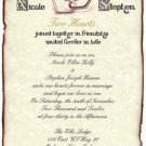 Hearts Love Valentines Wedding Scroll Invitations