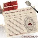Cinderella Wedding Bridal Shower Favors Recipe Cards