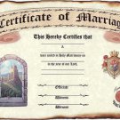 Wedding Favors Keepsake Certificate Renaissance Castle