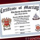 Wedding Favors Keepsake Certificate Renaissance