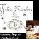 Cinderella Fairy Tale Wedding Favors Table Number Cards