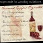 Tuscan Amore Italian Wine Wedding Favors Recipe Cards