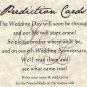 Monogram Wedding Favors Prediction Cards