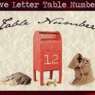 Love Letter Theme Wedding Favors Table Number Cards