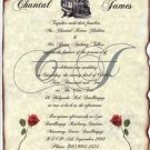 Train Locomotive Wedding Invitations Scrolls