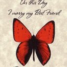 Red Butterfly Wedding Save The Date Magnets Favors