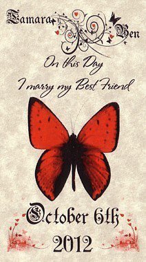 Red Butterfly Wedding Save The Date Magnets Favors