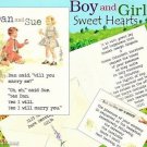 Boy & Girl 50's Theme Wedding Invitations Response Card