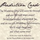 Tuscan Amore Wedding Favors Prediction Cards