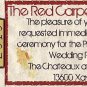 Hollywood Movie Wedding Reception Mini Tickets style B