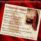 Halloween Gothic Wedding Favors Recipe Cards