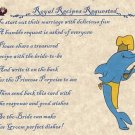 Dolphin Wedding Bridal Shower Favors Recipe Cards