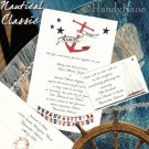 NAUTICAL Anchor Sailing Ocean Wedding Invitations +