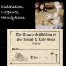 Treasure Map Wedding Favors Seating Place Cards