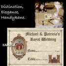 Royal Kingdom Wedding Favors Seating Place Cards